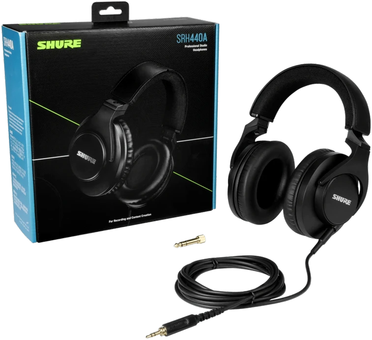 Shure SRH440A-EFS ausinės, juodos spalvos