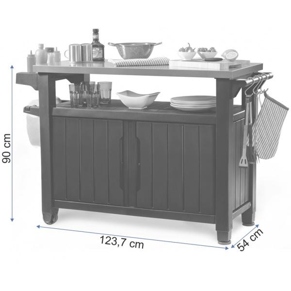 Grilio stalas KETER UNITY XL graphite, žema kaina Varle.lt