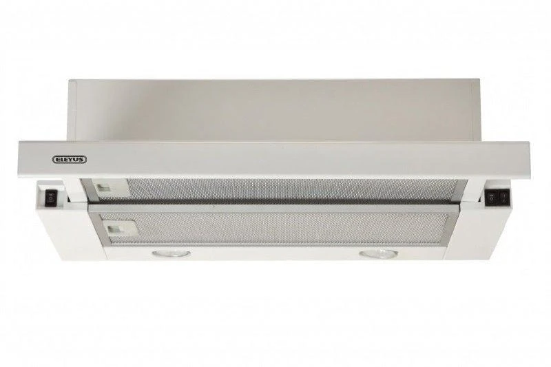 Gartraukis Eleyus Hood TLS L 14 150 60 WH (Storm 700 60 WH LED) Teleskopinis, D energijos vartojimo efektyvumo klasė, Plotis 60 cm, 355 m³/h, Mechaninis valdymas, LED, Baltas