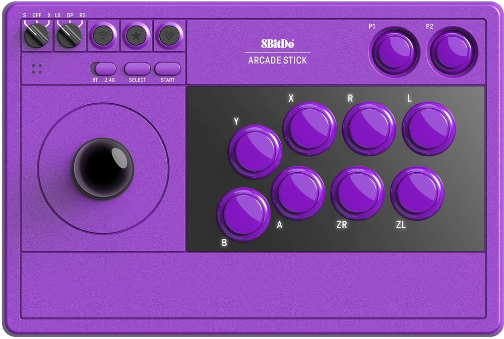 8BitDo Arcade Stick For Switch & PC (violetinis)