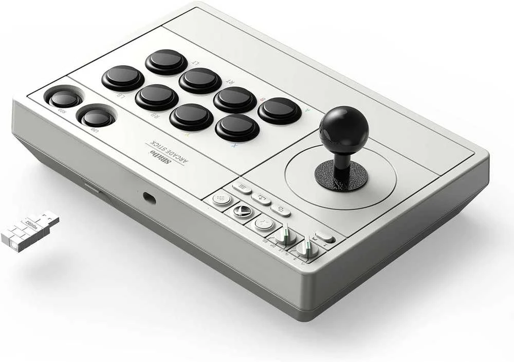 8BitDo Arcade Stick, skirta XBOX ir asmeniniam kompiuteriui (baltas)