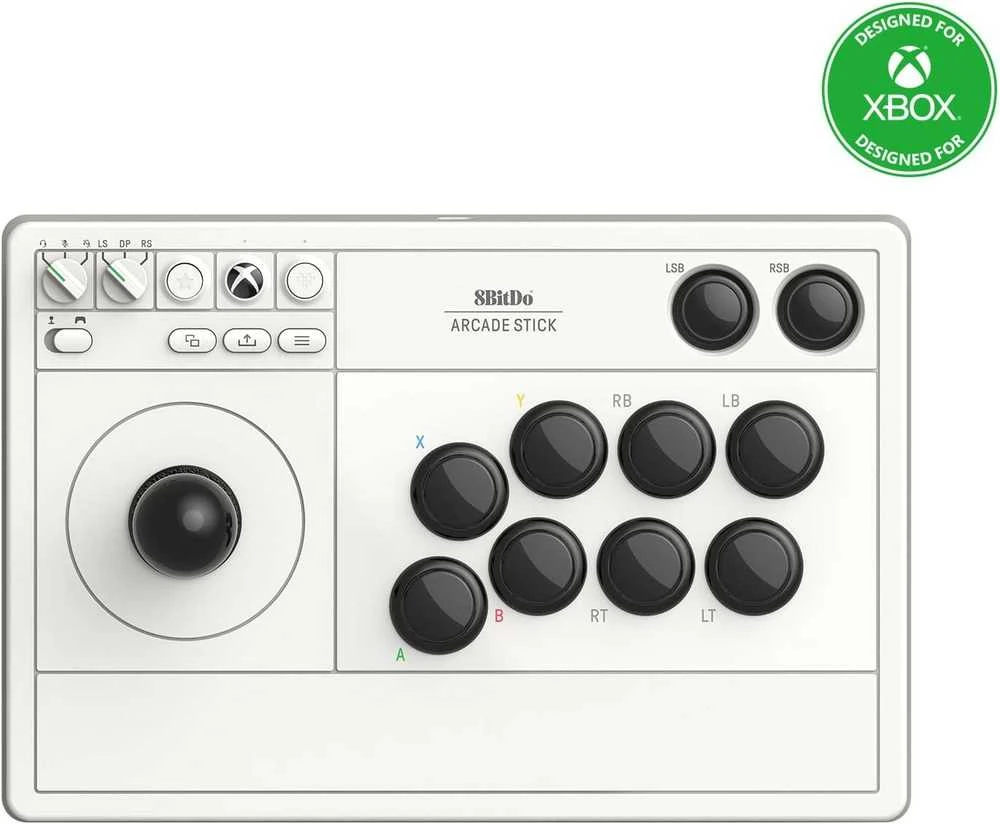8BitDo Arcade Stick, skirta XBOX ir asmeniniam kompiuteriui (baltas)