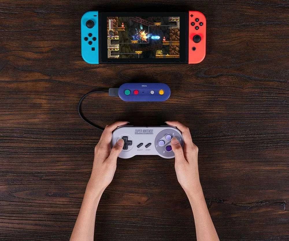 Gamecube 8BitDo GBros. belaidis adapteris Nintendo Switch konsolei