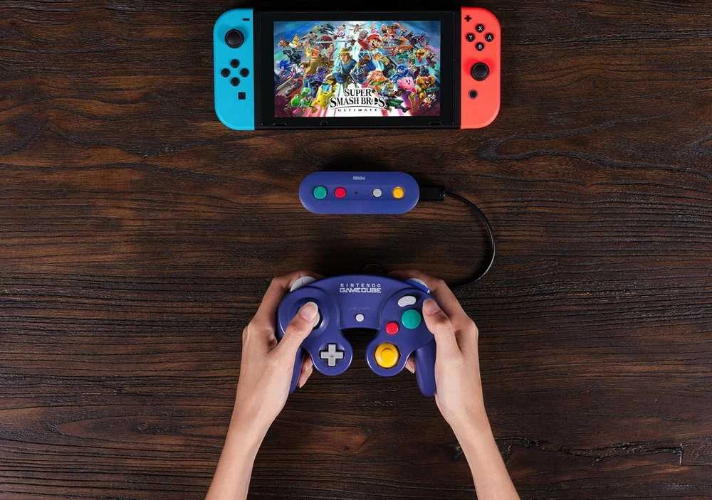 Gamecube 8BitDo GBros. belaidis adapteris Nintendo Switch konsolei