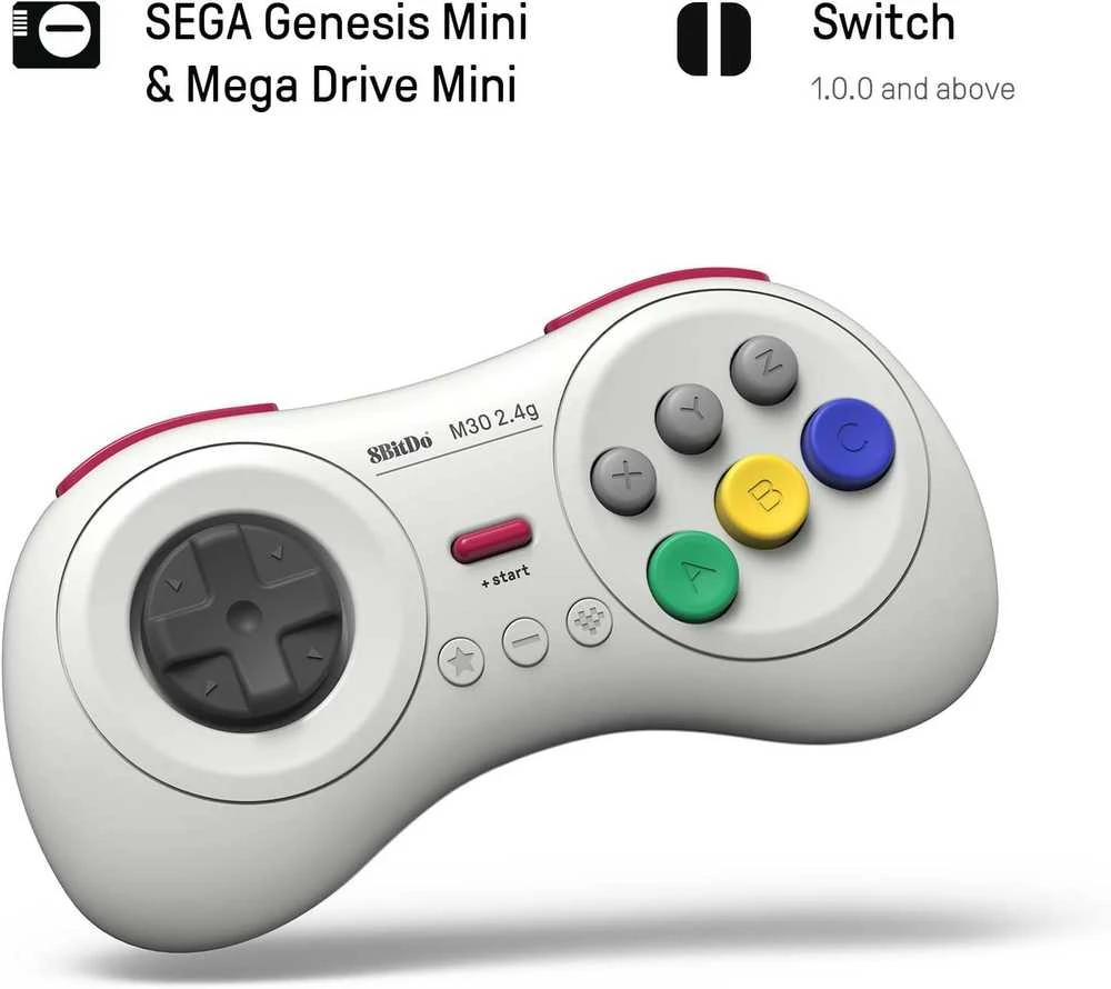 8BitDo M30 2.4G belaidis pultelis (baltas)