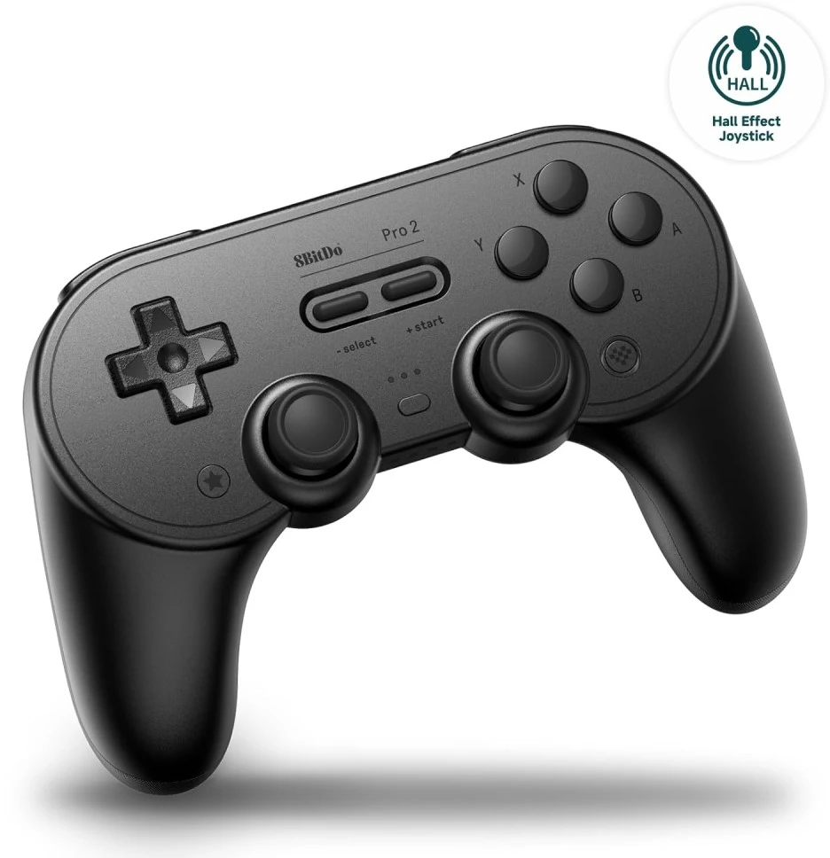 8BitDo PRO 2 Gamepad Hall Ed Belaidis valdiklis | Juodas