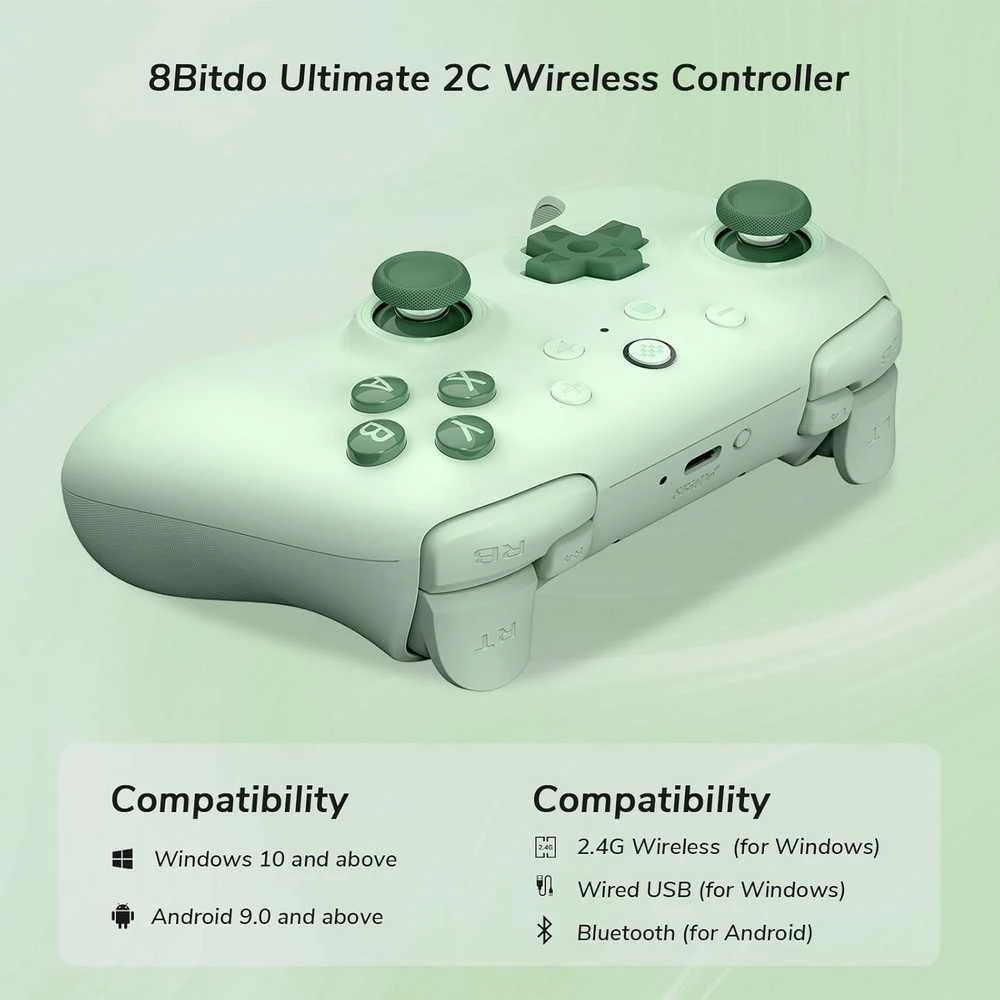 8BitDo Ultimate 2C laidinis valdiklis | Žalias