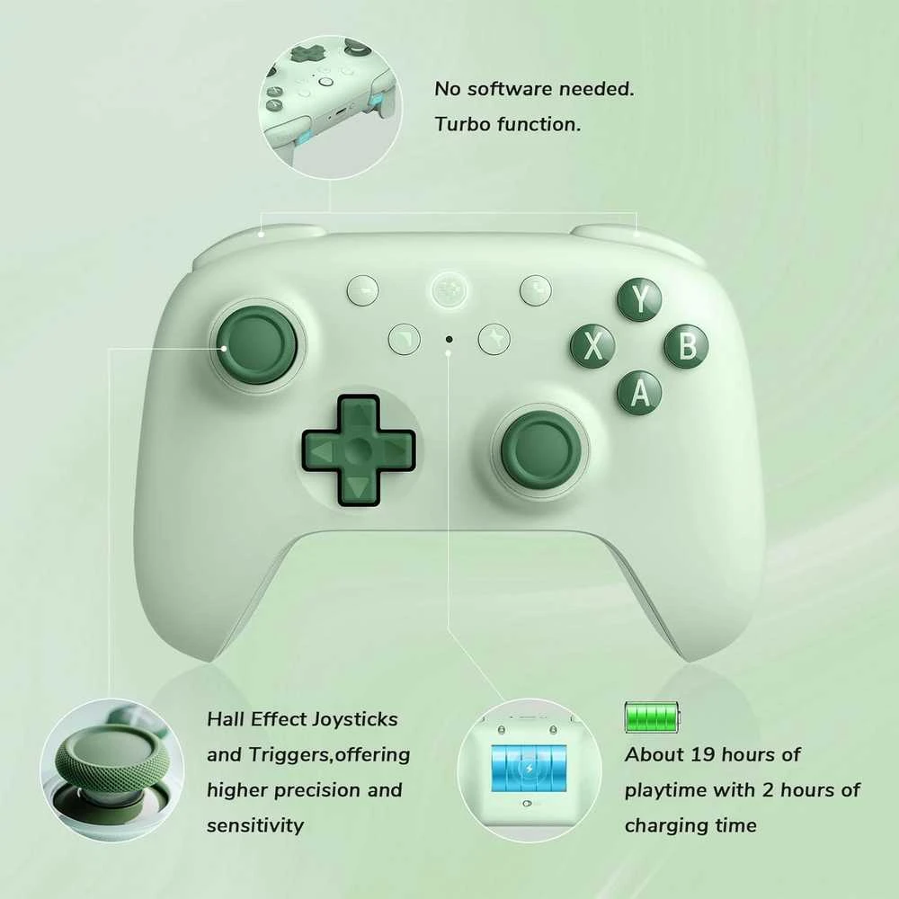 8BitDo Ultimate 2C laidinis valdiklis | Žalias