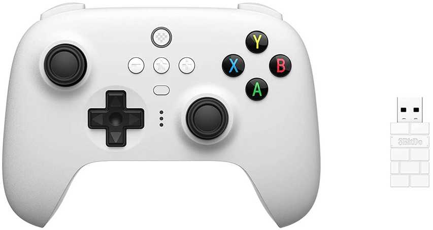 8BitDo Ultimate belaidis pultelis su pakrovimo stotele (Baltas)