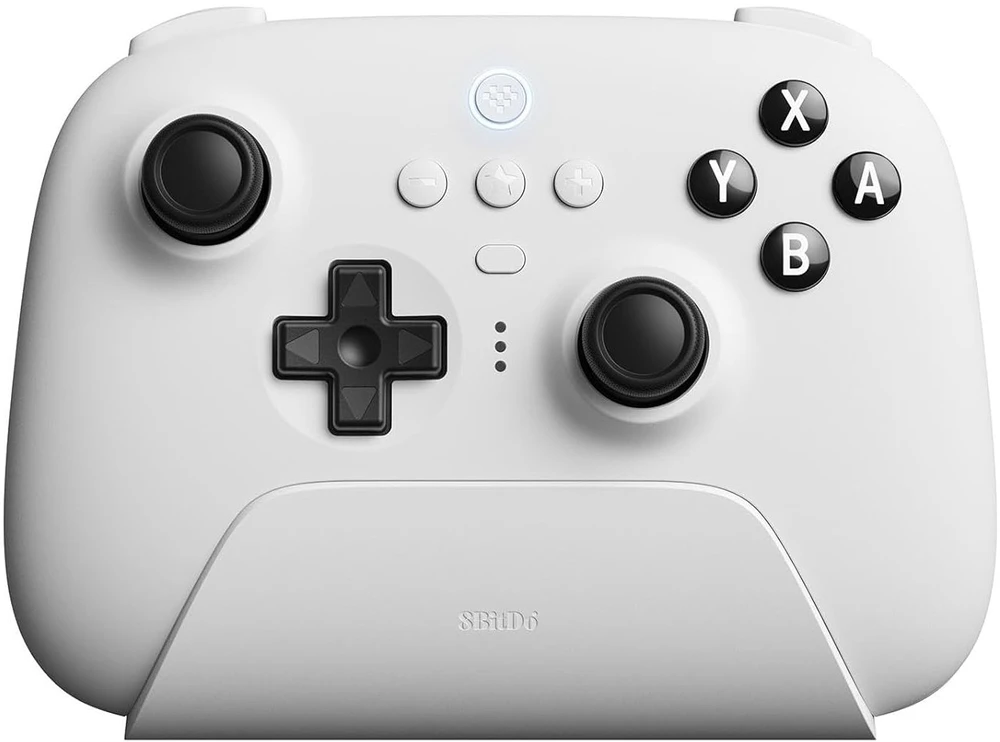 8Bitdo Ultimate Bluetooth Žaidimo pultas su įkrovimo doku, skirtas Switch ir Windows - baltas