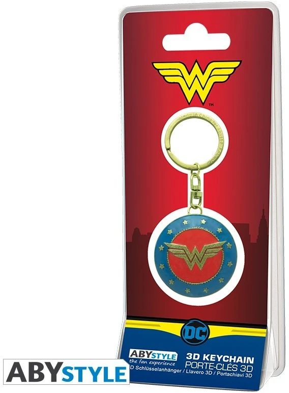 Abysse Corp DC COMICS 3D raktų pakabukas – „Wonder Woman“ skydas