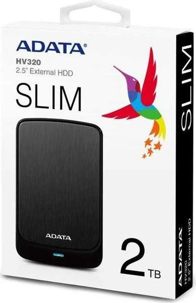 Kietasis diskas ADATA HV320 2TB USB3.1 2.5" external HDD Juodas