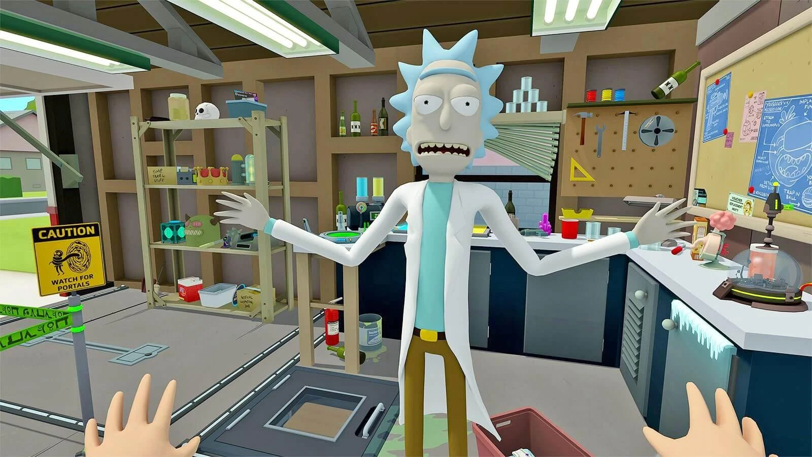 Suaugusiųjų plaukimo žaidimai „Rick & Morty: Virtual Rick-ality VR PS4“.