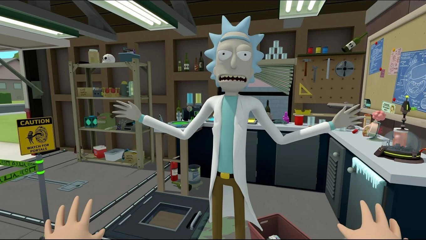 Suaugusiųjų plaukimo žaidimai „Rick & Morty: Virtual Rick-ality VR PS4“.