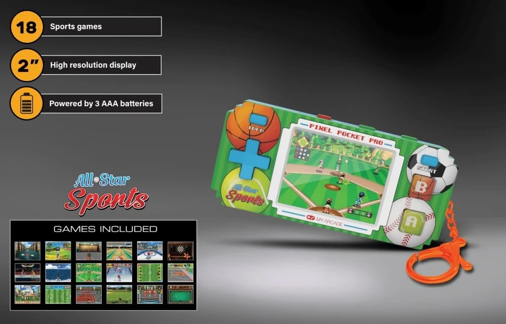 „My Arcade“ – nešiojama žaidimų sistema „All-Star Sport“ („Pixel Pocket Gaming“)