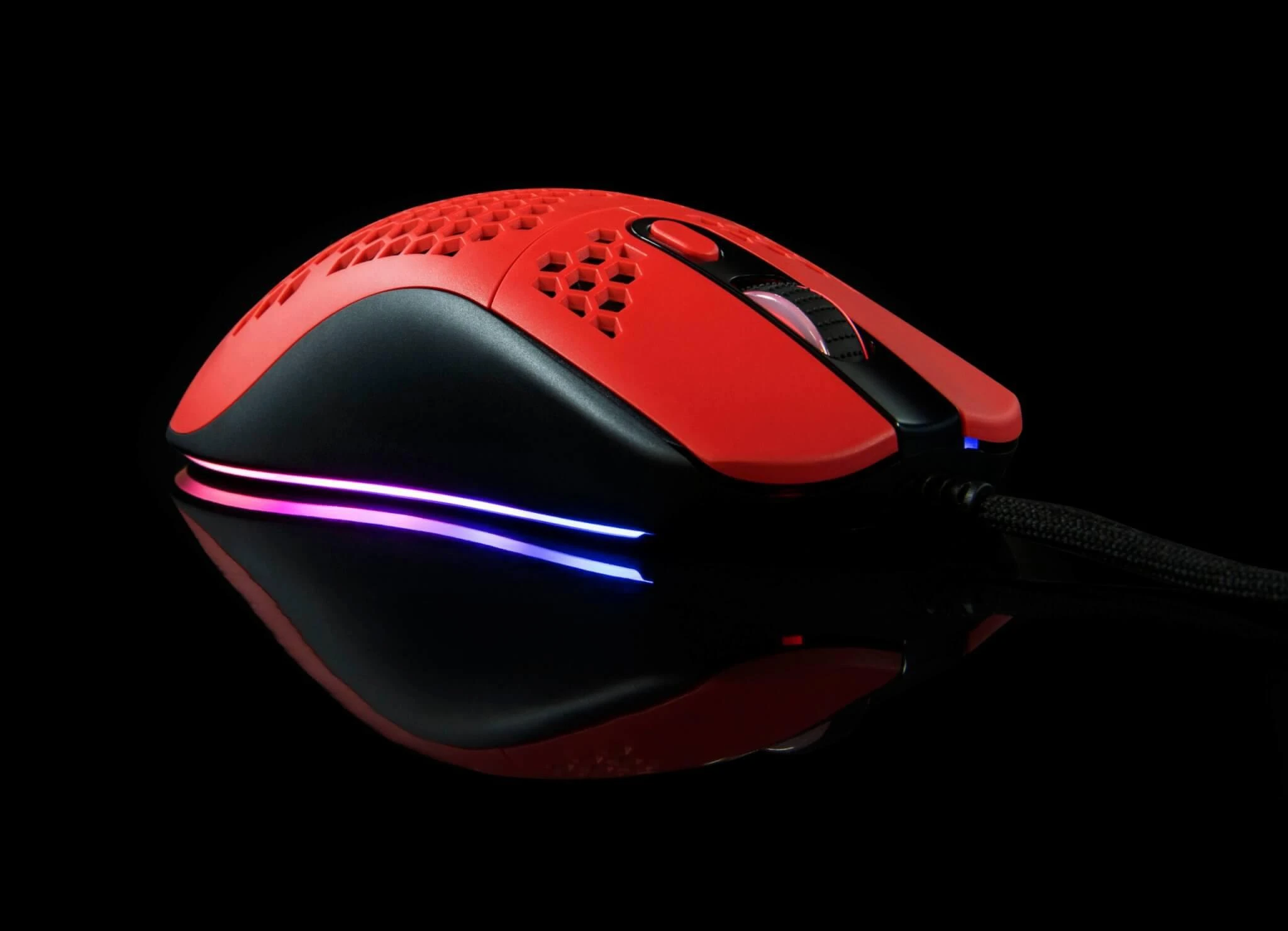 Arozzi Favo Ultra Light Pelė žaidimams, RGB LED light, Raudona/Juodas, Pelė žaidimams