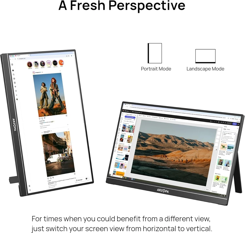 ARZOPA A1M nešiojamas monitorius 17.3'' 1080p PS5 / XBOX / Switch / PC