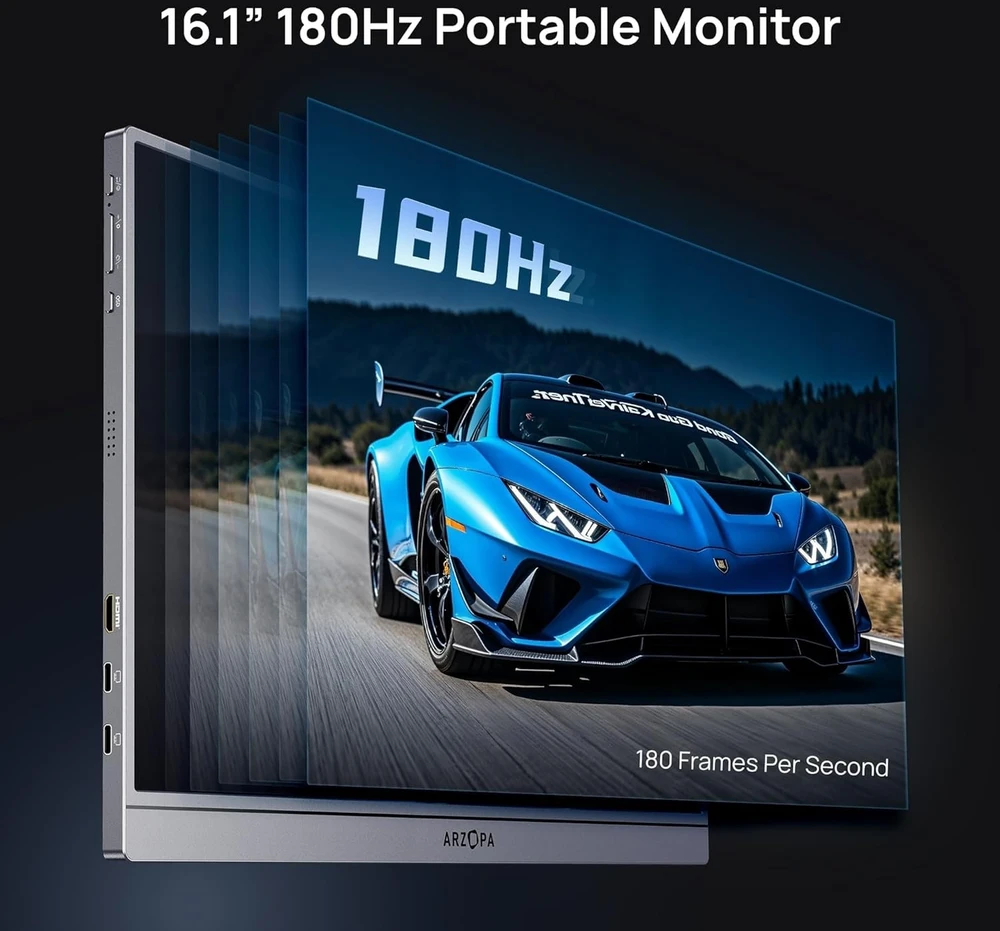 Nešiojamas monitorius Arzopa Z3FC, 16.1" 2.5K IPS, 180Hz, USB-C