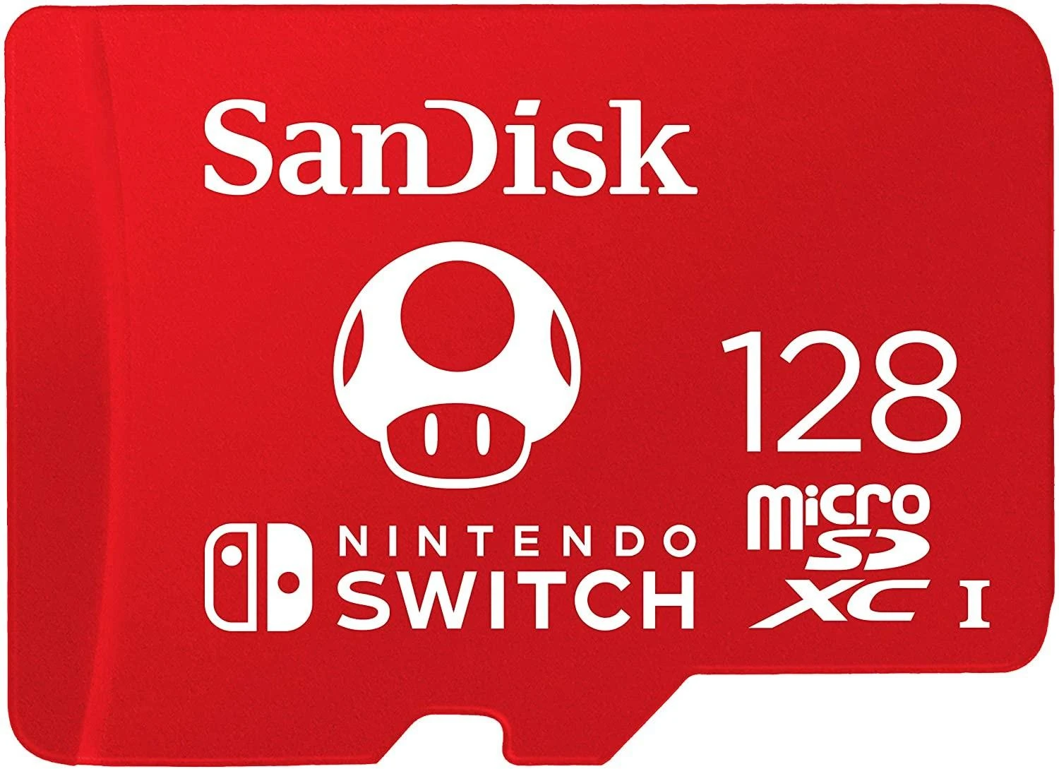 SanDisk 128GB microSDXC Nintendo Switch kortelė su grybo simboliu