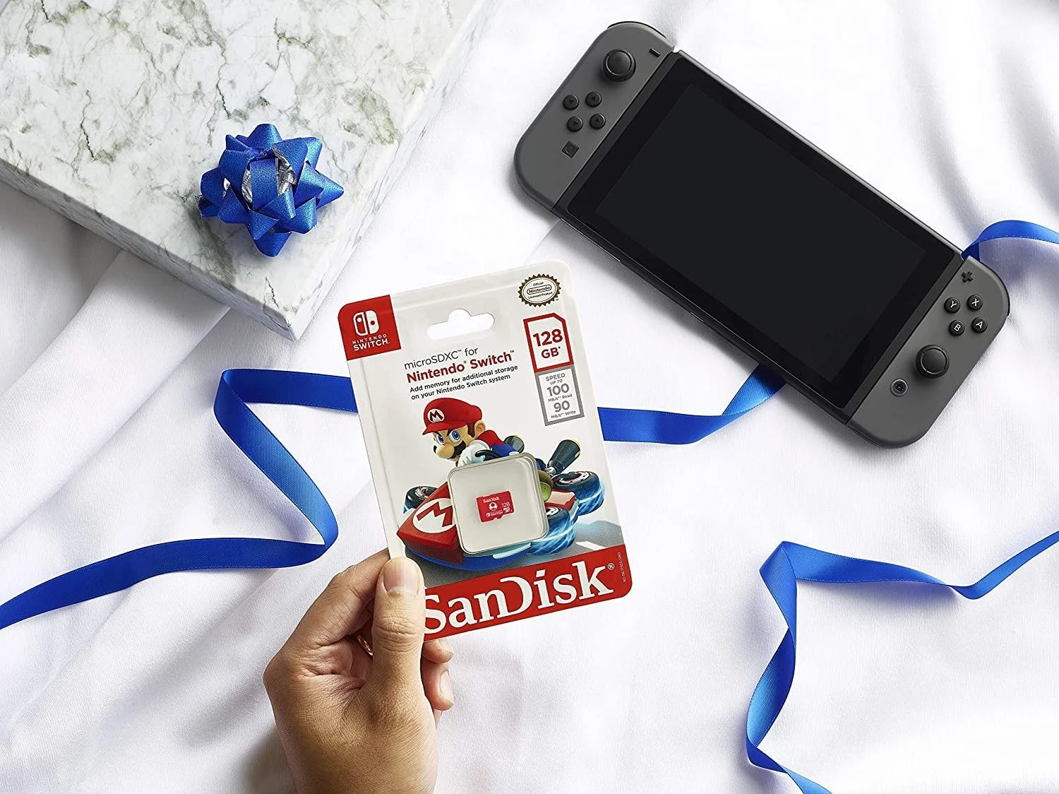 SanDisk Atminties kortelė Nintendo Switch™ konsolėms, microSDXC 128GB 100/90 MB/s (SDSQXAO-128G-GN3ZN)