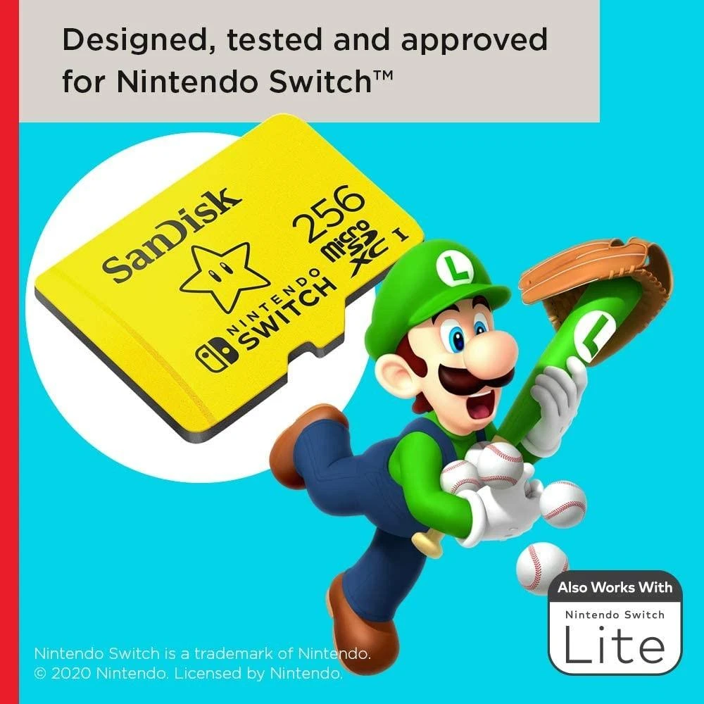 Atminties kortelė SanDisk Nintendo Switch microSDXC 256GB 100/90 MB/s A1 UHS-I