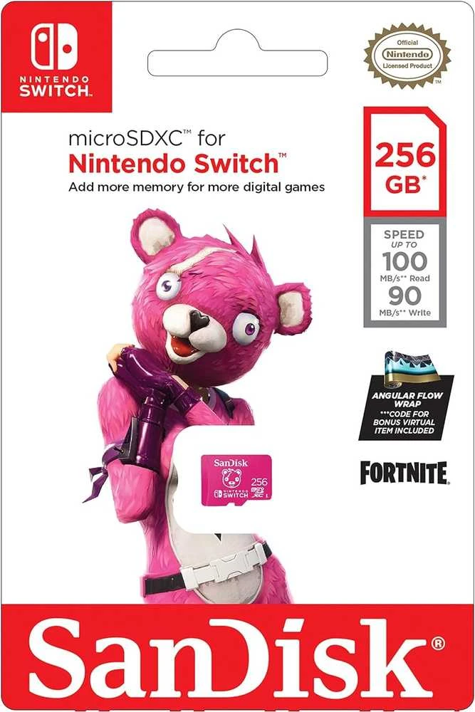 Atminties kortelė SANDISK Nintendo MicroSD UHS I kortelė – Fortnite leidimas, „Cuddle Team“, 256 GB