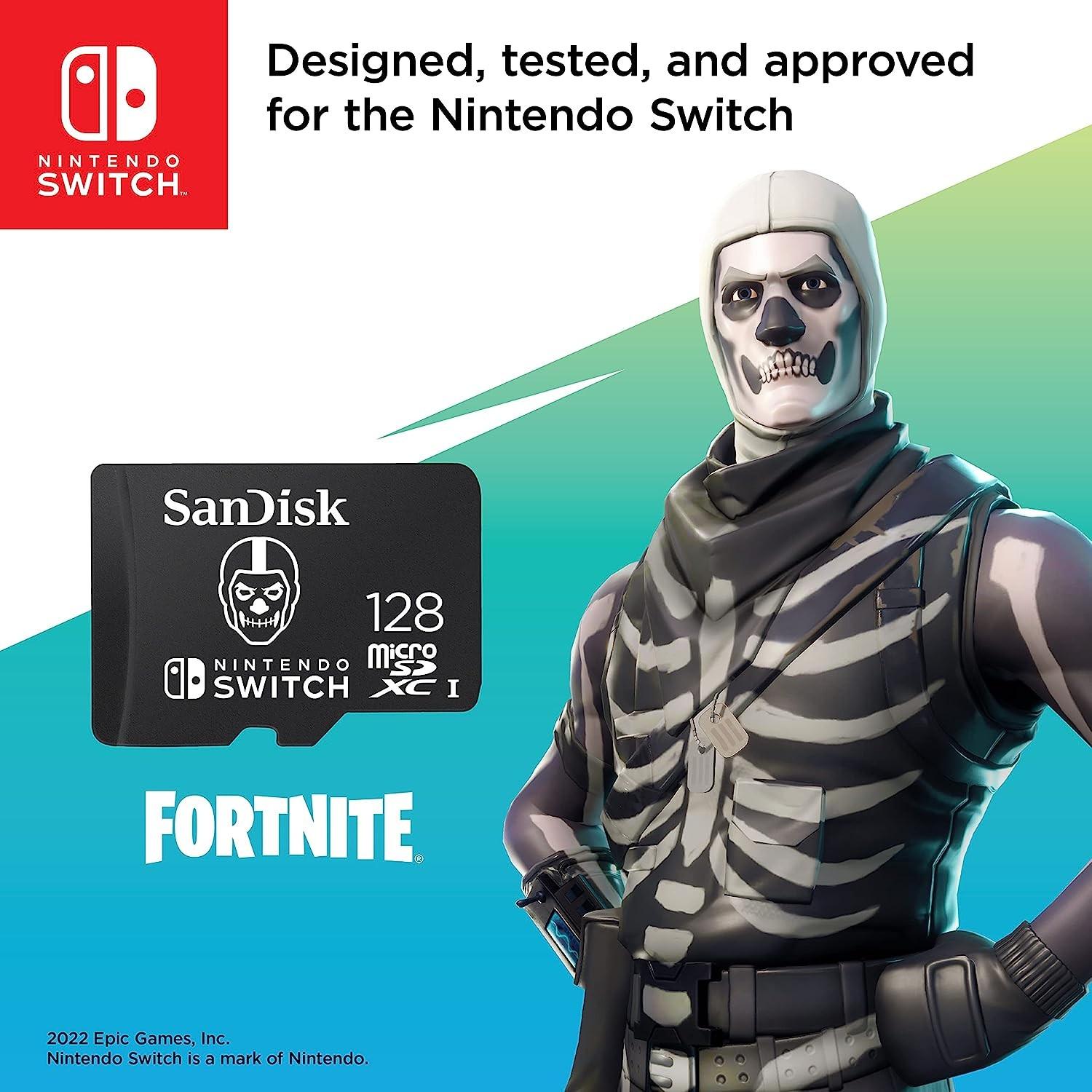 Atminties kortelė SanDisk Micro SDXC Fortnite Skull Trooper 128GB