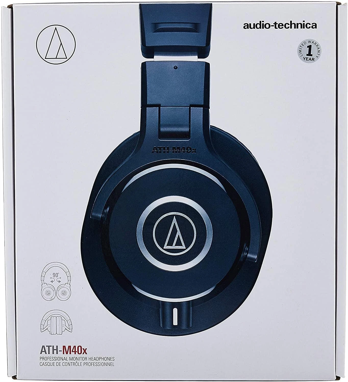 Profesionalios Monitorinės ausinės Audio-Technica ATH-M40X, juodos