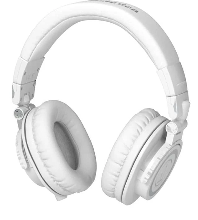 Audio-Technica ATH-M50X profesionalios monitorinės ausinės, Baltos spalvos