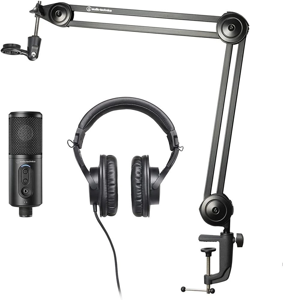 Audio-Technica CREATOR PACK ATR2500x-USB + ATH-M20x Komplektas: Mikrofonas + Ausinės + Laikiklis