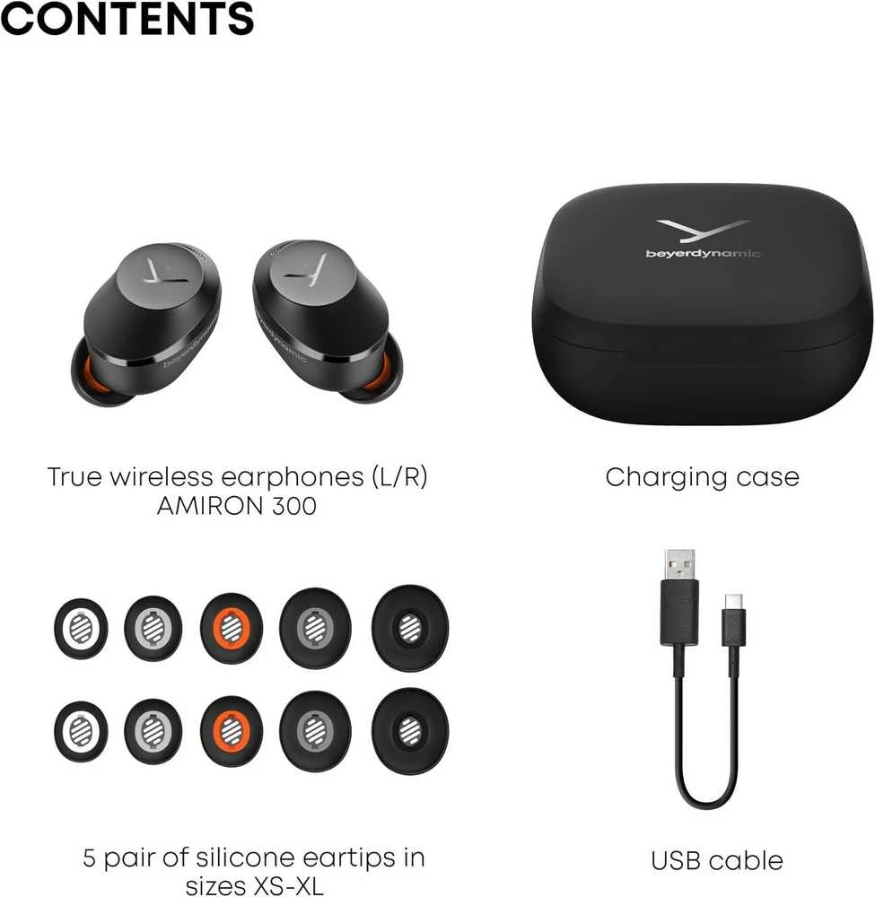Beyerdynamic Amiron 300 True Belaidžiai triukšmą slopinantys ausinukai | Juoda