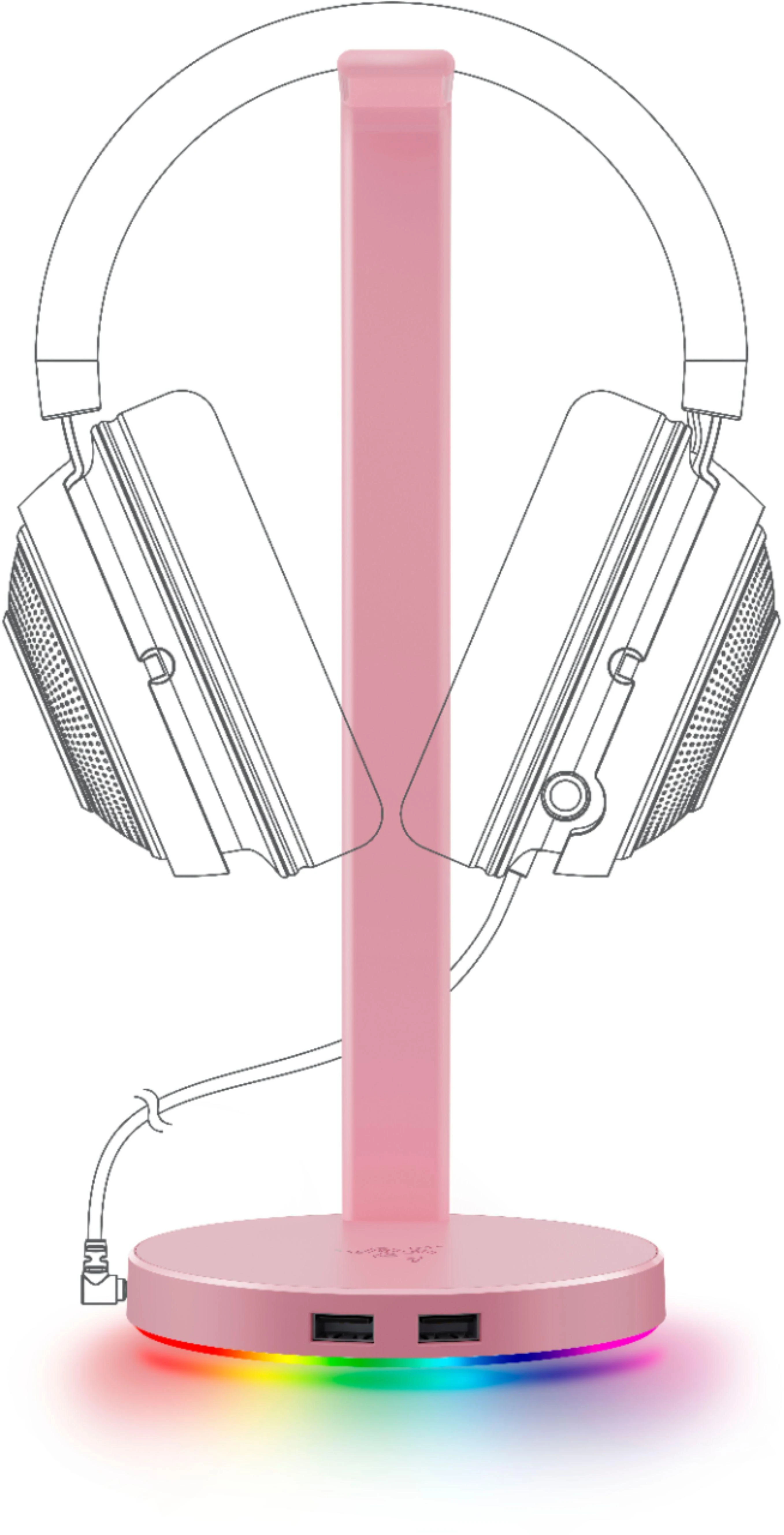 Ausinių stovas Razer Base Station V2 Chroma Quartz Edition, Rožinis