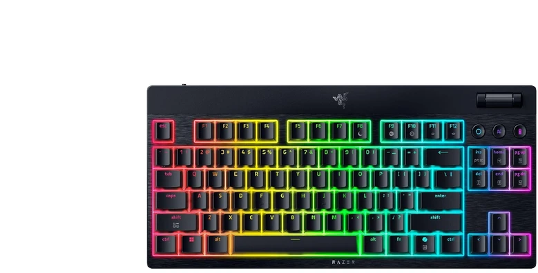 Klaviatūra žaidimams Razer BlackWidow V4 HyperSpeed TKL Razer Oranžinis (tactile) belaidė mechaninė su pašvietimu juoda