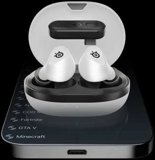 SteelSeries Arctis GameBuds belaidės ausinės skirtos PC/PS, Baltos