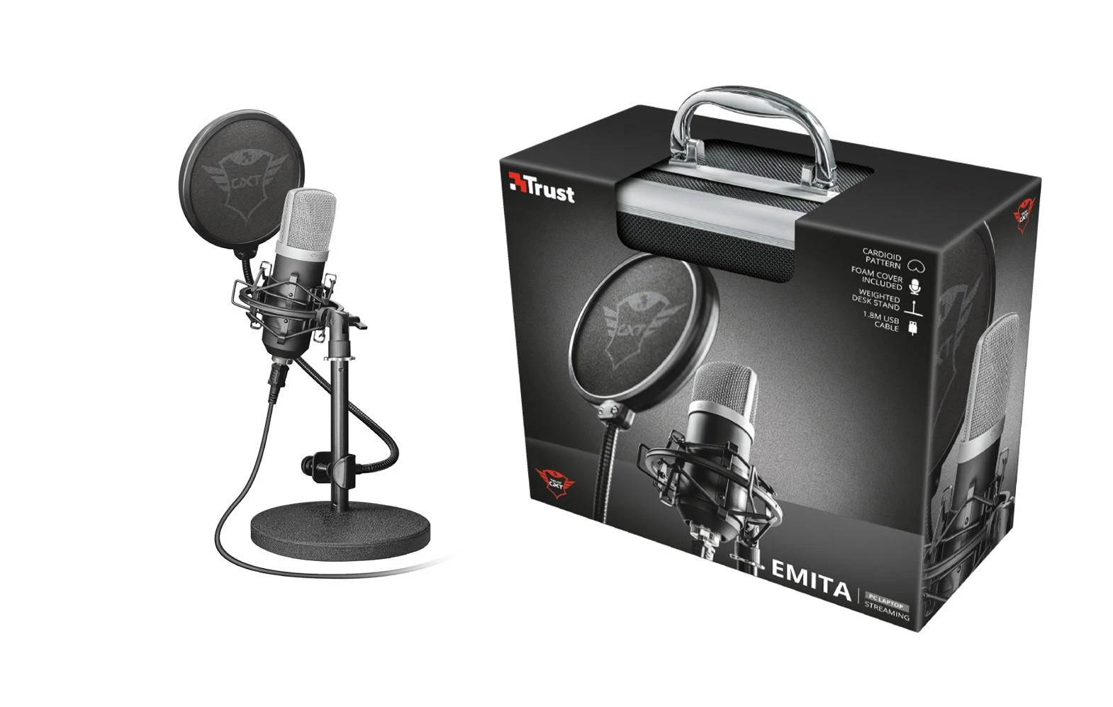 TRUST GXT 252 Emita laidinis mikrofonas | USB