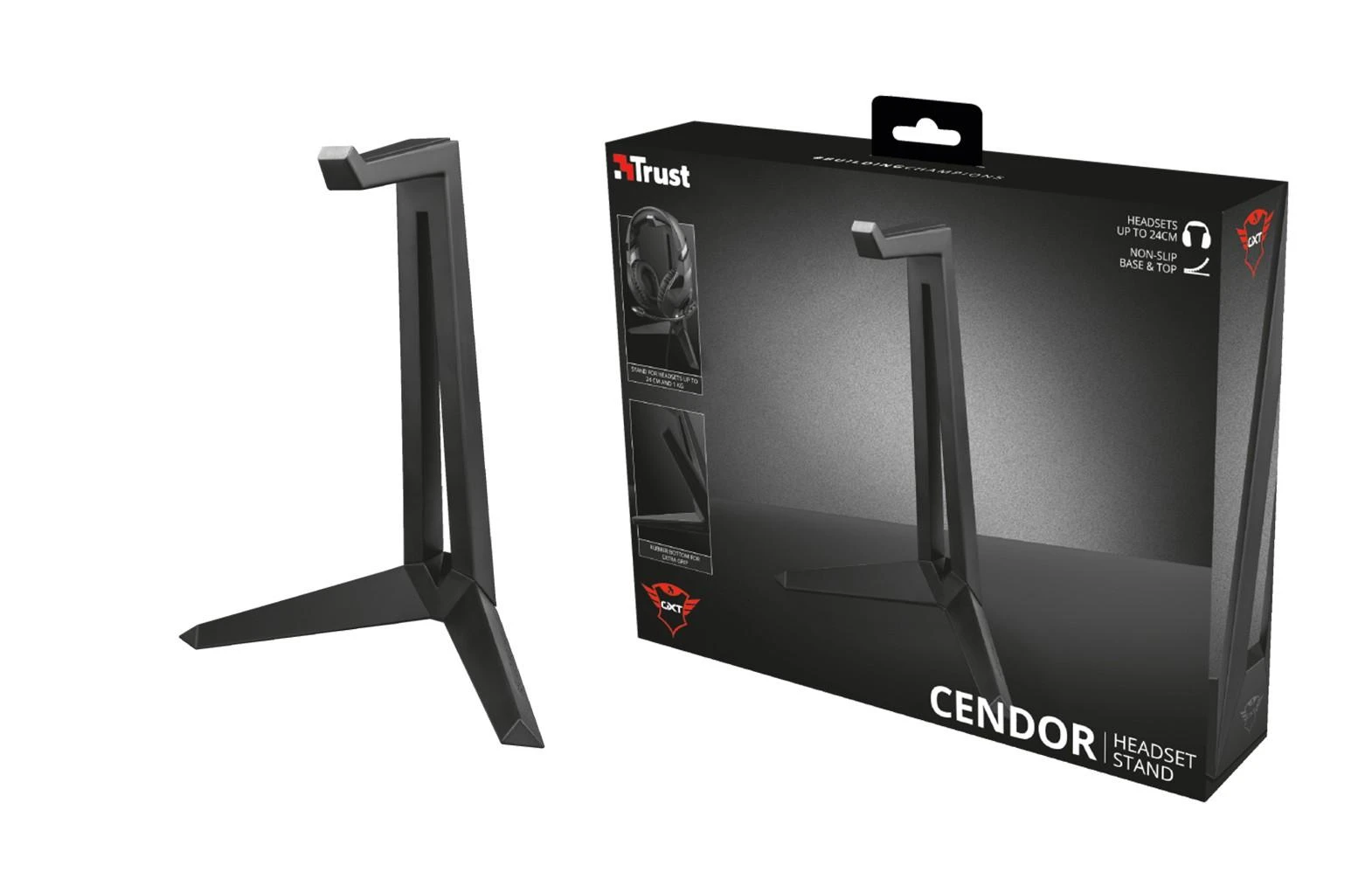 Ausinių stovas TRUST GXT 260 Cendor, Juodas, 22973