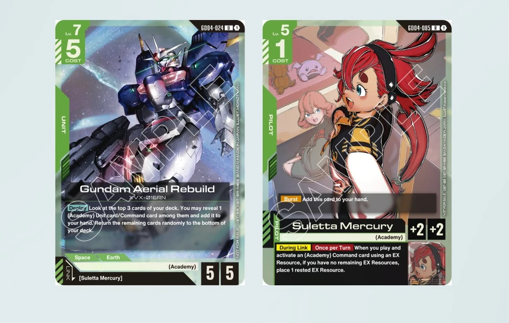 Bandai Tcg Gundam Card Game - Gundam Aerial Rebuild & Suletta Mercury​