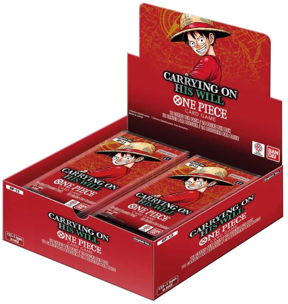 Bandai Tcg One Piece Card Game Booster Ekranas - Carrying on his will OP-13 (24 Packs)
