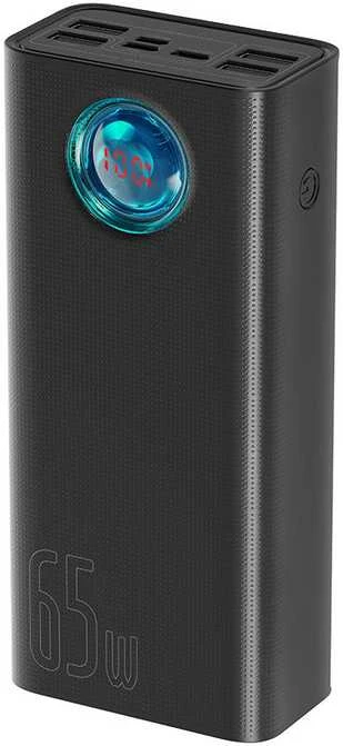LiPo išorinis akumuliatorius (Powerbank) 30000mAh 65W su PD3.0 QC3.0 4xUSB + USB C Amblight juodas BASEUS