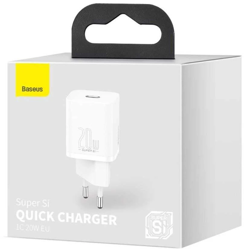 Baseus Super Si greitas įkroviklis 1C 20W - Baltas