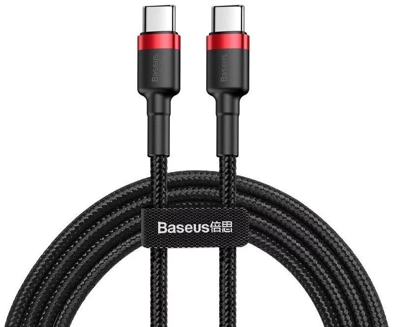 Baseus Cafule PD2.0 100W blykstė įkrovimo USB-C kabelis 20V 5A 2m - Raudonas / Juodas
