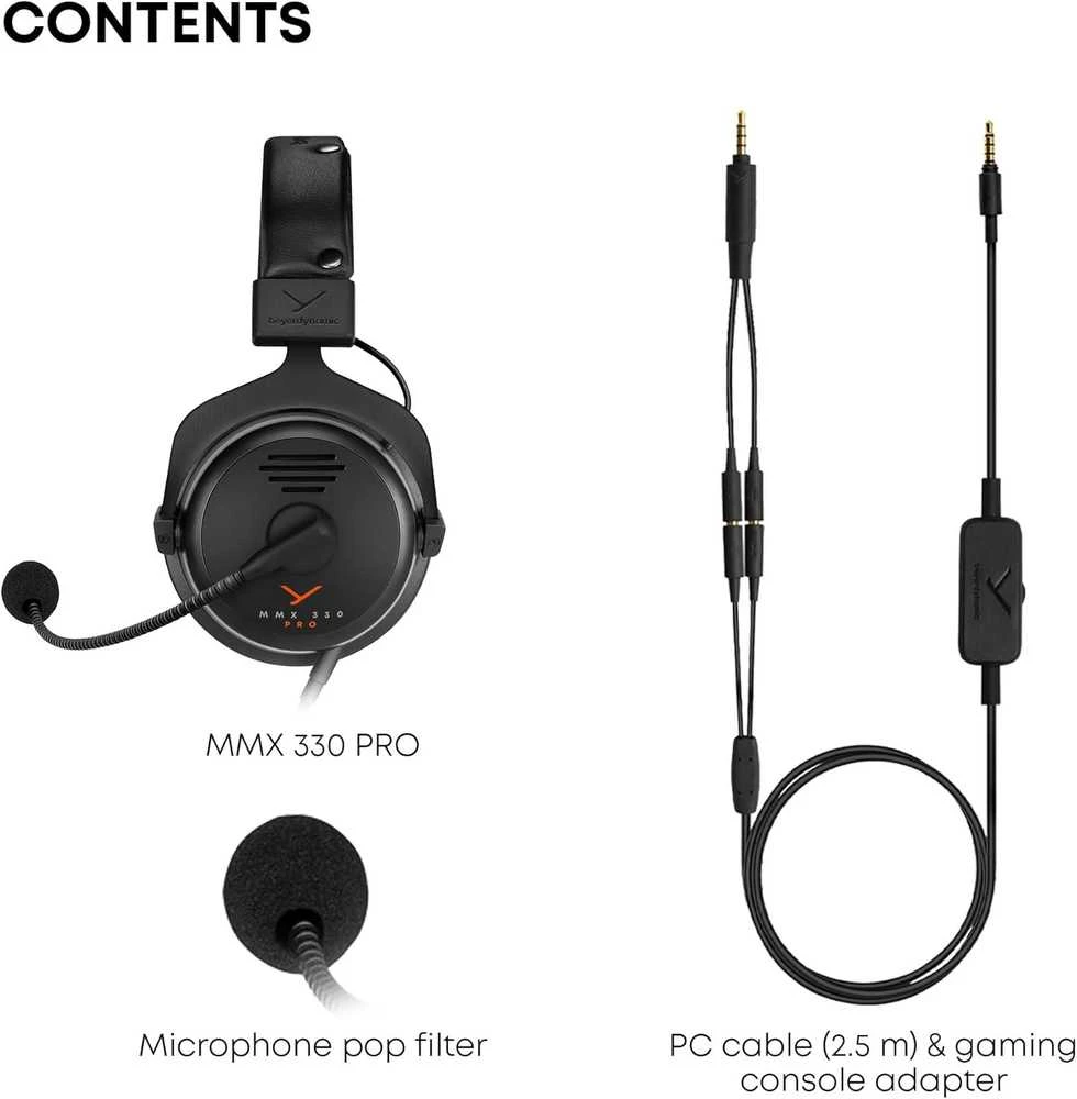 Beyerdynamic MMX 330 Pro Laidinės žaidimų ausinės | Open-Back | Juoda | 3.5 mm