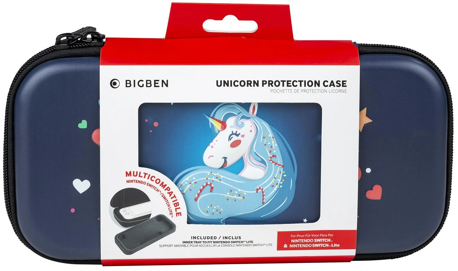 Nacon Big Ben BIGBEN Nintendo jungiklio apsauginis dėklas – vienaragis 3D dizainas