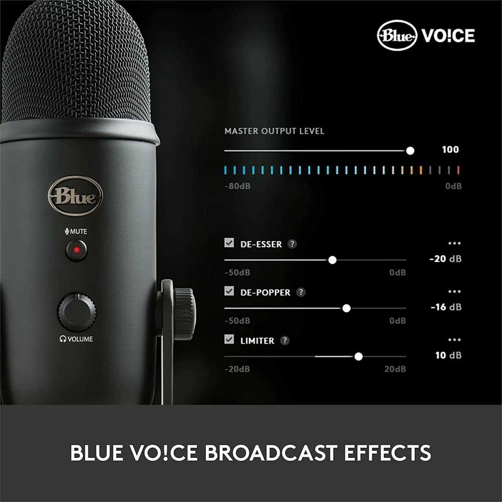 Blue Logitech G Mėlyna Yeti (Sidabrinis) kondensatorinis mikrofonas