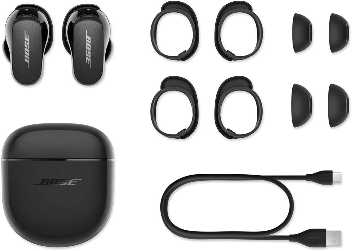Belaidės ausinės Bose QuietComfort® Earbuds II, Juodos Belaidės ausinės Bose QuietComfort® Earbuds II, Juodos