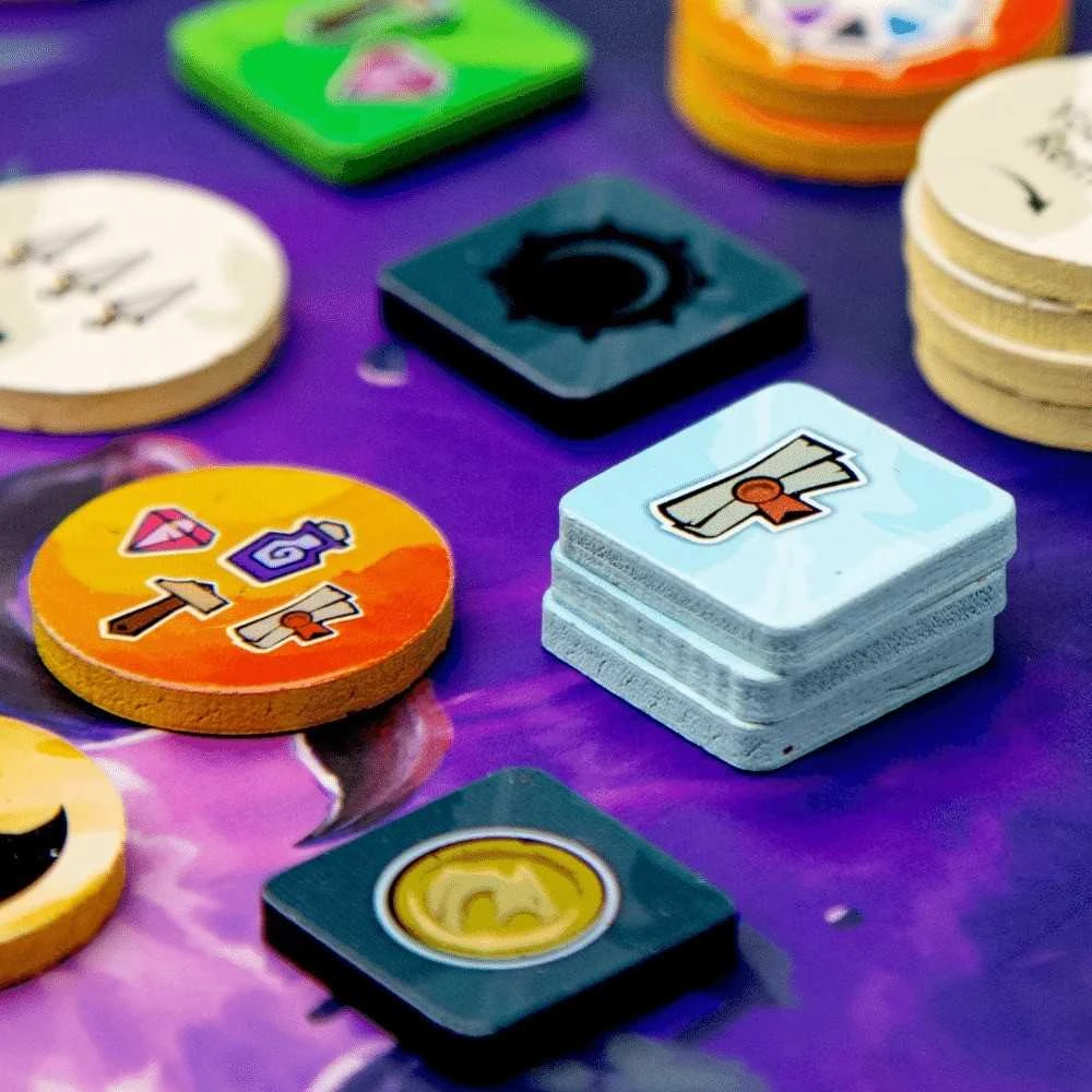 Breaking Games Dwellings of Eldervale - Wooden Upgrade Treasure and Trove Tokens