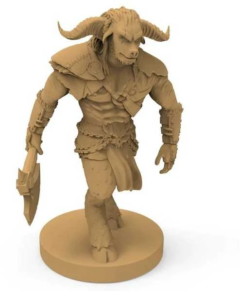 Breaking Games Dwellings of Eldervale - Minotaur Mercenary Miniature
