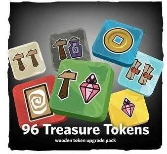 Breaking Games Dwellings of Eldervale - Wooden Upgrade Treasure and Trove Tokens