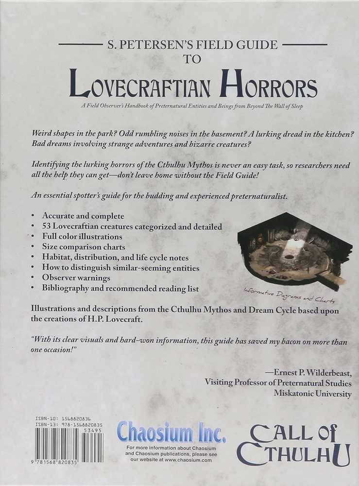 Chaosium Call of Cthulhu - S. Petersens Field Guide to Lovecraftian Horrors knyga