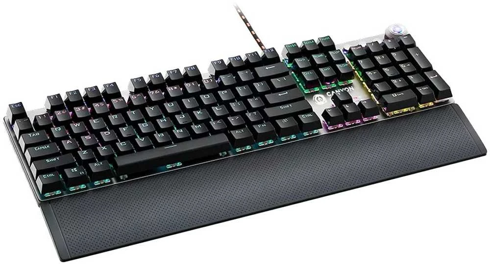 Mechaninė žaidimų klaviatūra Canyon Nightfall CND-SKB7-US, Black Switch, LED, US išdėstymas